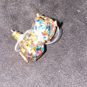 Neiman Marcus glittery multicolored studs